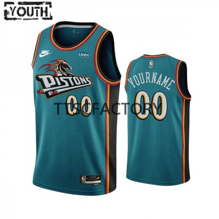 Dres Detroit Pistons Prilagođeni Nike 2022-23 Classic Edition Teal Swingman - Dječji